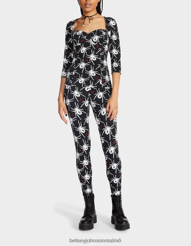 se Betsey Johnson kvinnor 80:e bash korsett raglan topp svart vit Kläder 0V8BT305