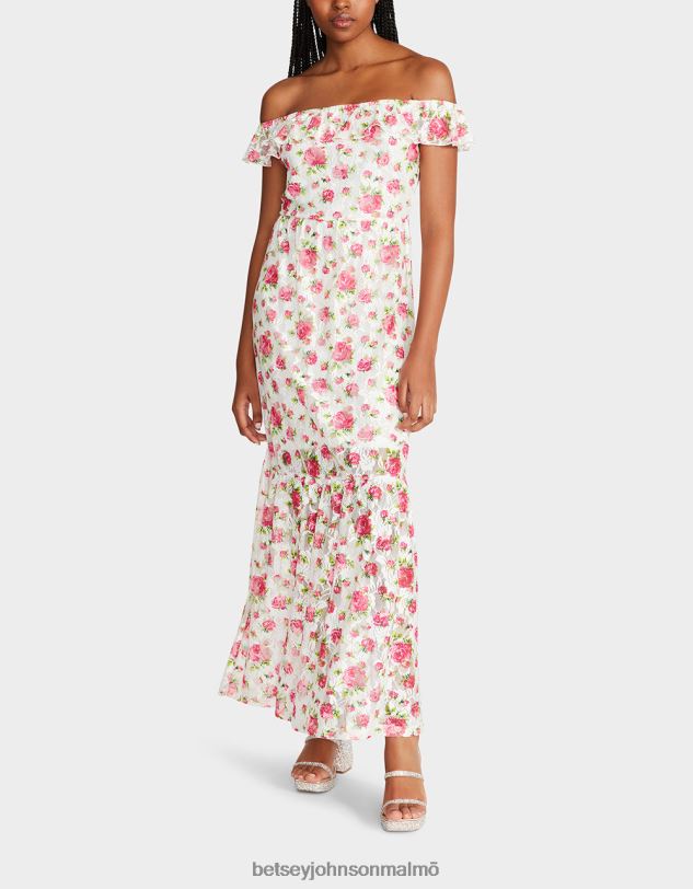 se Betsey Johnson kvinnor blommig overload maxiklänning vit Kläder 0V8BT274
