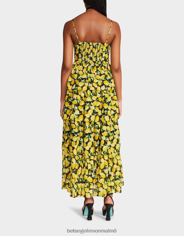 se Betsey Johnson kvinnor la la citroner maxiklänning svart Kläder 0V8BT264