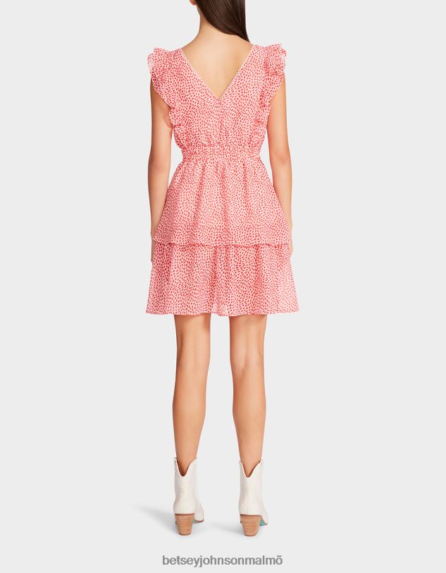 se Betsey Johnson kvinnor queen of hearts miniklänning i chiffong rosa Kläder 0V8BT293