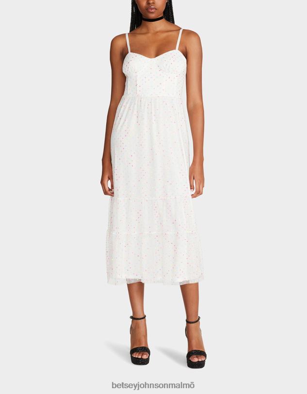 se Betsey Johnson kvinnor trädgård vibes korsett midiklänning vit multi Kläder 0V8BT281