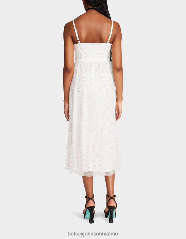 se Betsey Johnson kvinnor trädgård vibes korsett midiklänning vit multi Kläder 0V8BT281