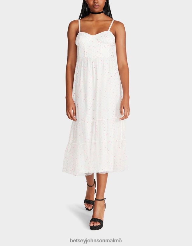 se Betsey Johnson kvinnor trädgård vibes korsett midiklänning vit multi Kläder 0V8BT281