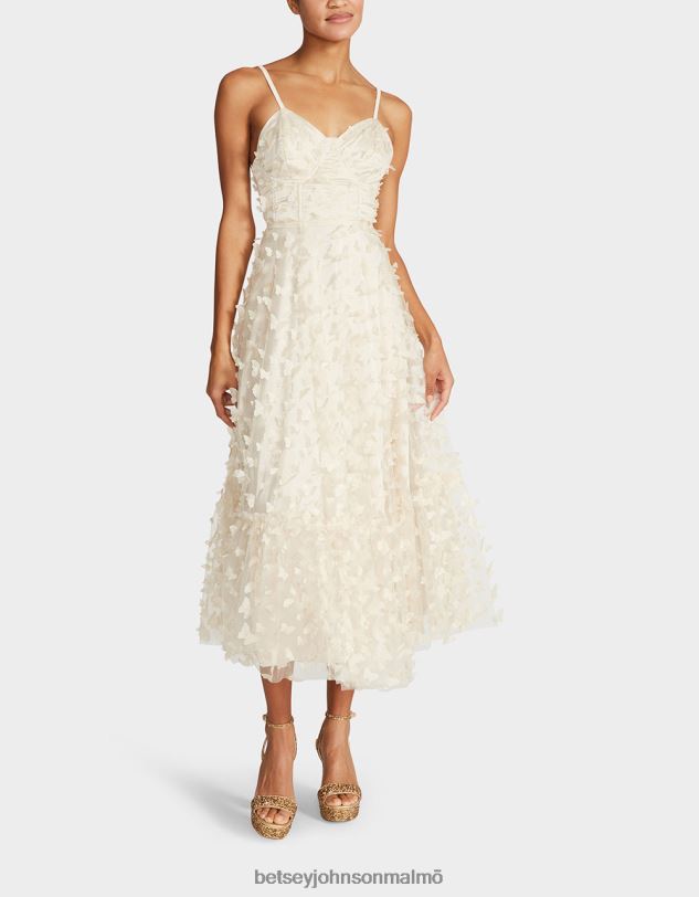 se Betsey Johnson kvinnor vacker fjärils maxiklänning grädde Kläder 0V8BT273