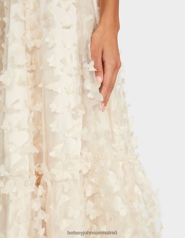 se Betsey Johnson kvinnor vacker fjärils maxiklänning grädde Kläder 0V8BT273