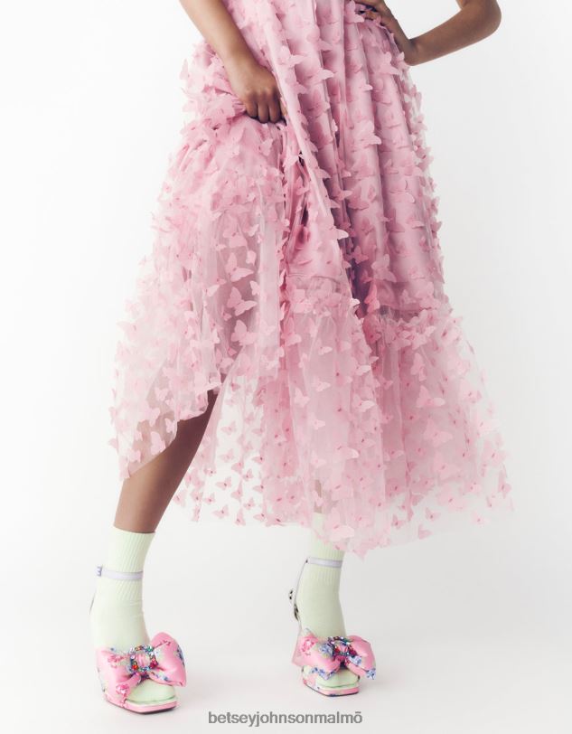se Betsey Johnson kvinnor vacker fjärils maxiklänning rosa Kläder 0V8BT268