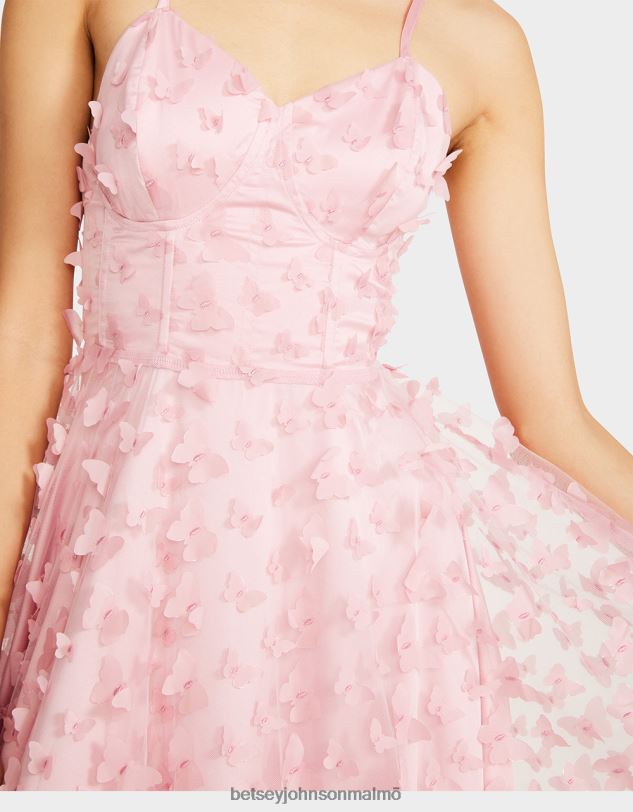 se Betsey Johnson kvinnor vacker fjärils maxiklänning rosa Kläder 0V8BT268