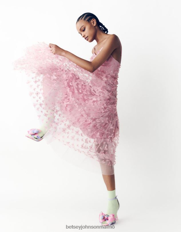 se Betsey Johnson kvinnor vacker fjärils maxiklänning rosa Kläder 0V8BT268