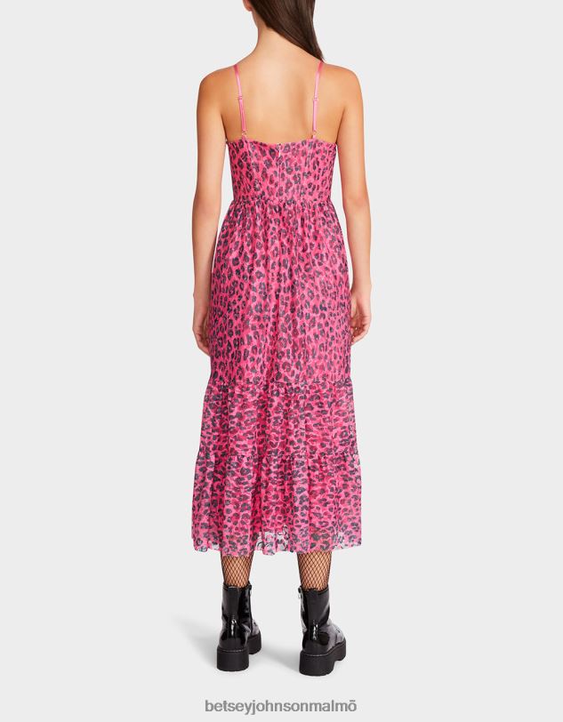 se Betsey Johnson kvinnor wild n out stretch spets korsett midi hot rosa Kläder 0V8BT276