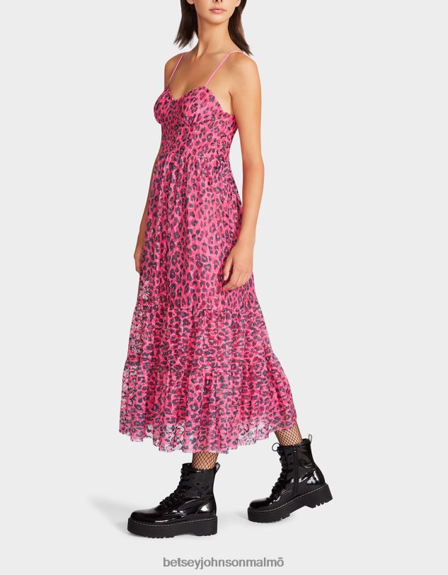 se Betsey Johnson kvinnor wild n out stretch spets korsett midi hot rosa Kläder 0V8BT276