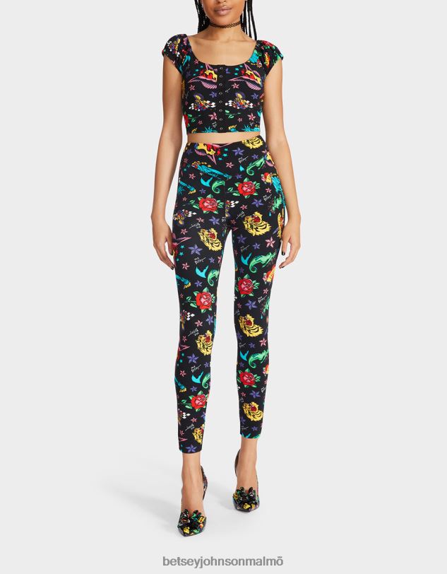 se Betsey Johnson kvinnor 80:e bash andra hudleggingstatuering tatuering pri Kläder 0V8BT287