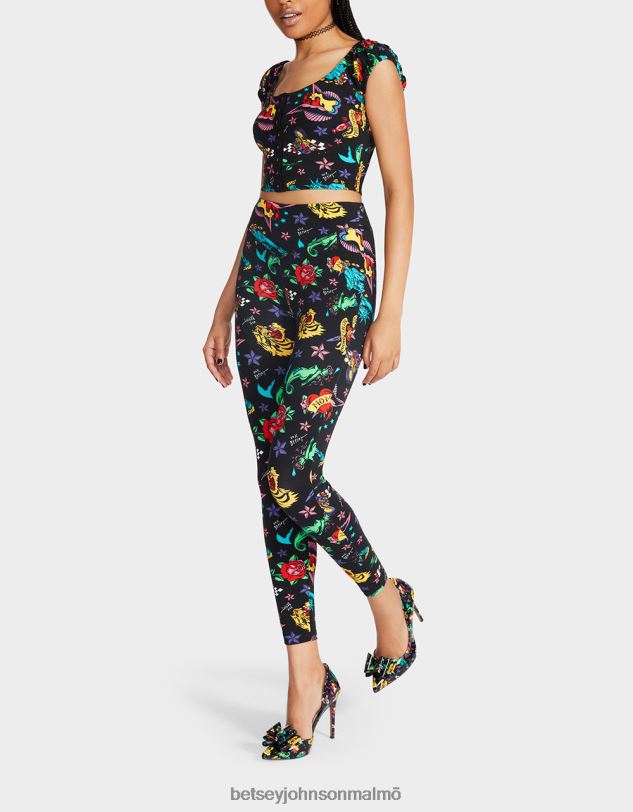 se Betsey Johnson kvinnor 80:e bash andra hudleggingstatuering tatuering pri Kläder 0V8BT287