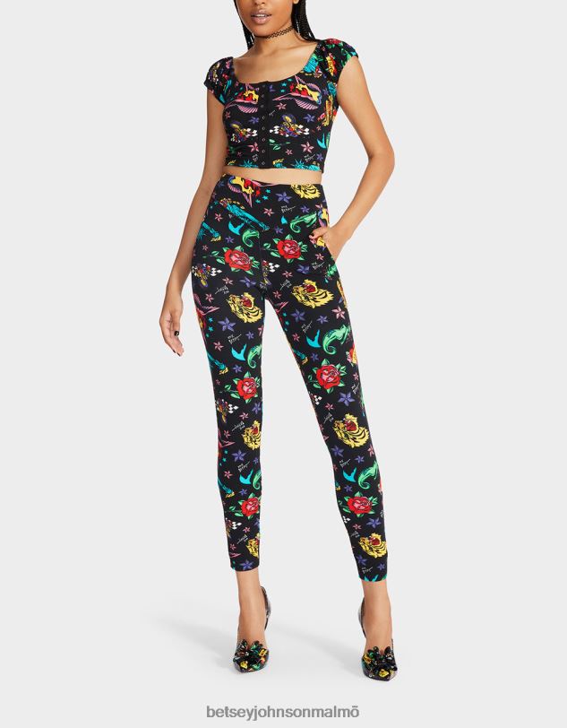 se Betsey Johnson kvinnor 80:e bash andra hudleggingstatuering tatuering pri Kläder 0V8BT287