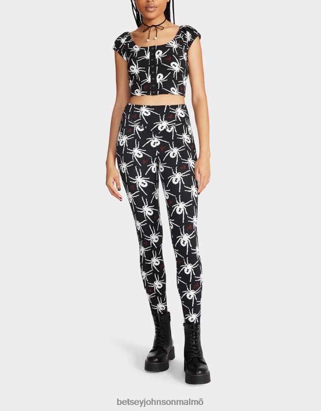 se Betsey Johnson kvinnor 80:e bash andra skinnlegging svart vit Kläder 0V8BT304