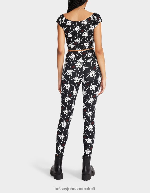 se Betsey Johnson kvinnor 80:e bash andra skinnlegging svart vit Kläder 0V8BT304