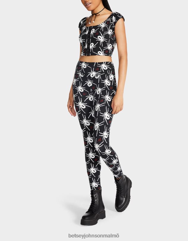 se Betsey Johnson kvinnor 80:e bash andra skinnlegging svart vit Kläder 0V8BT304