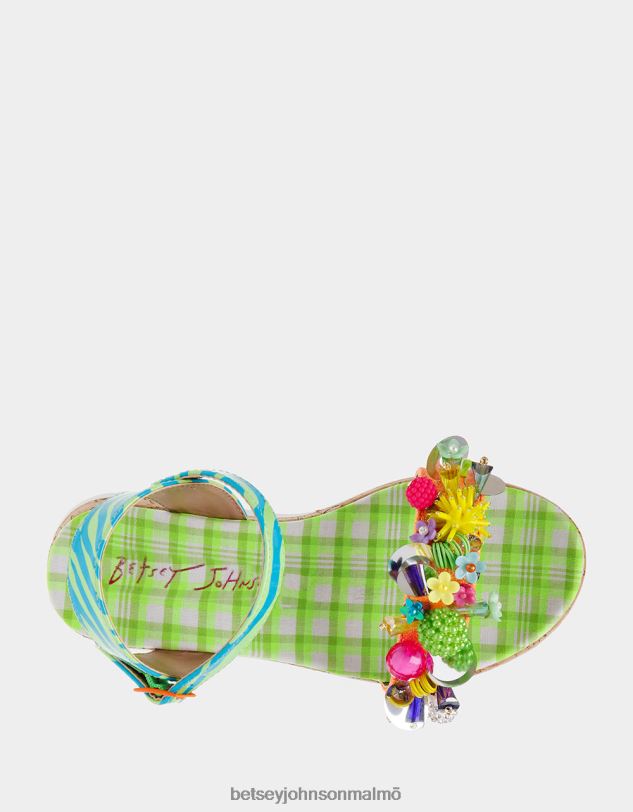 se Betsey Johnson barn frank grön multi skor 0V8BT180