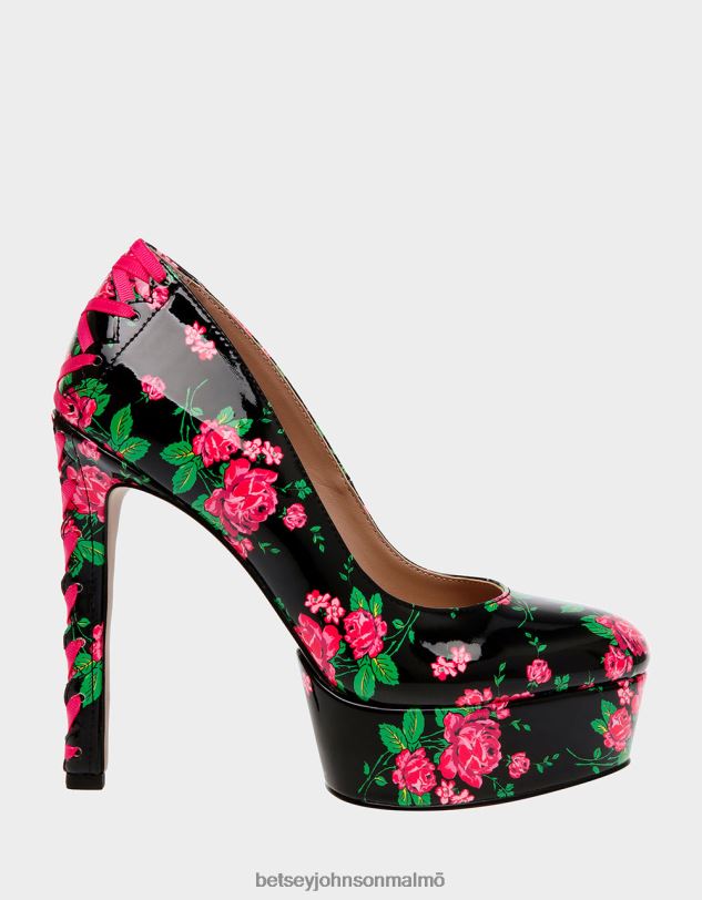 se Betsey Johnson kvinnor bonnee svart multi skor 0V8BT109