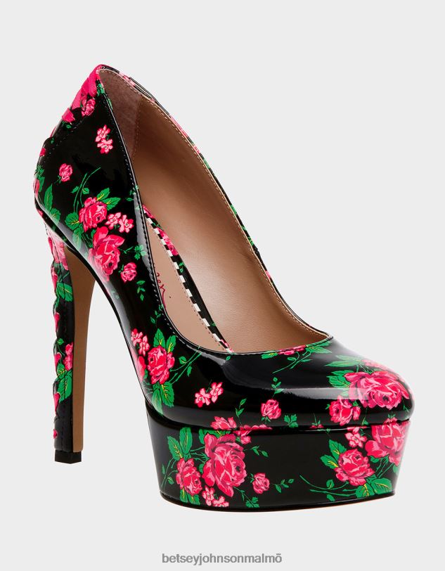 se Betsey Johnson kvinnor bonnee svart multi skor 0V8BT109