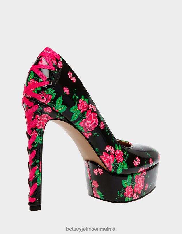 se Betsey Johnson kvinnor bonnee svart multi skor 0V8BT109