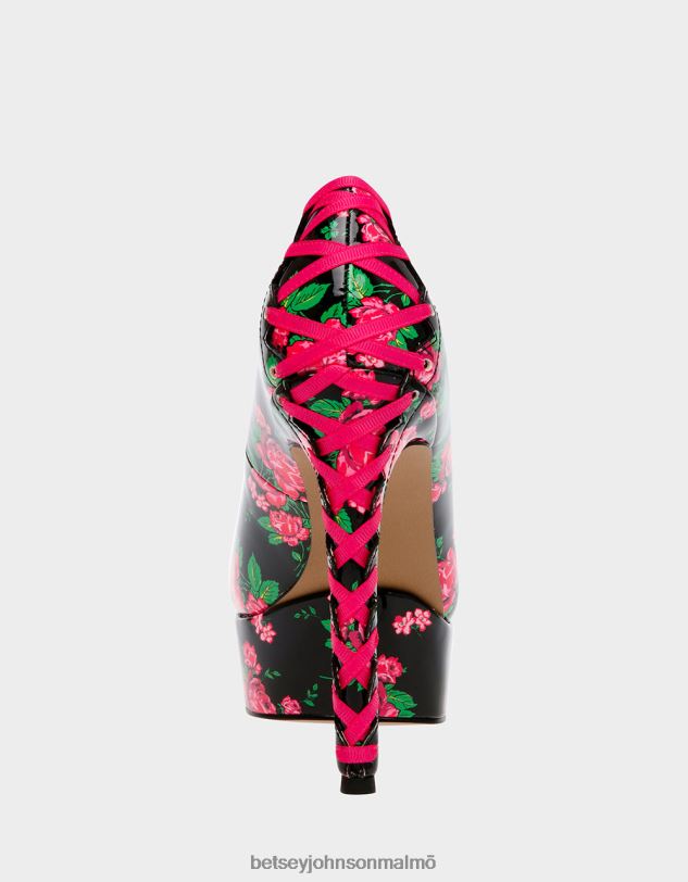 se Betsey Johnson kvinnor bonnee svart multi skor 0V8BT109