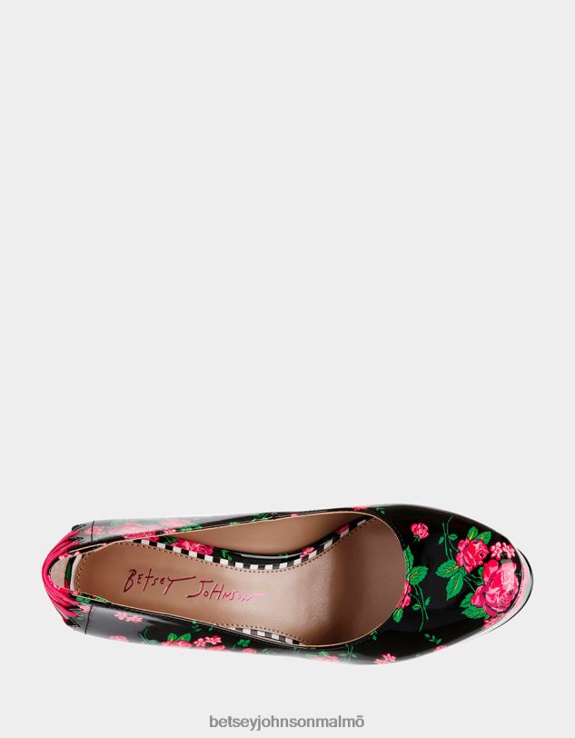 se Betsey Johnson kvinnor bonnee svart multi skor 0V8BT109