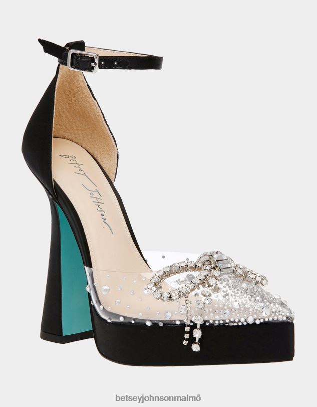 se Betsey Johnson kvinnor cher svart satin skor 0V8BT85
