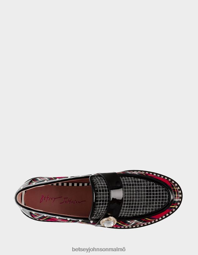 se Betsey Johnson kvinnor mariam röd pläd skor 0V8BT28