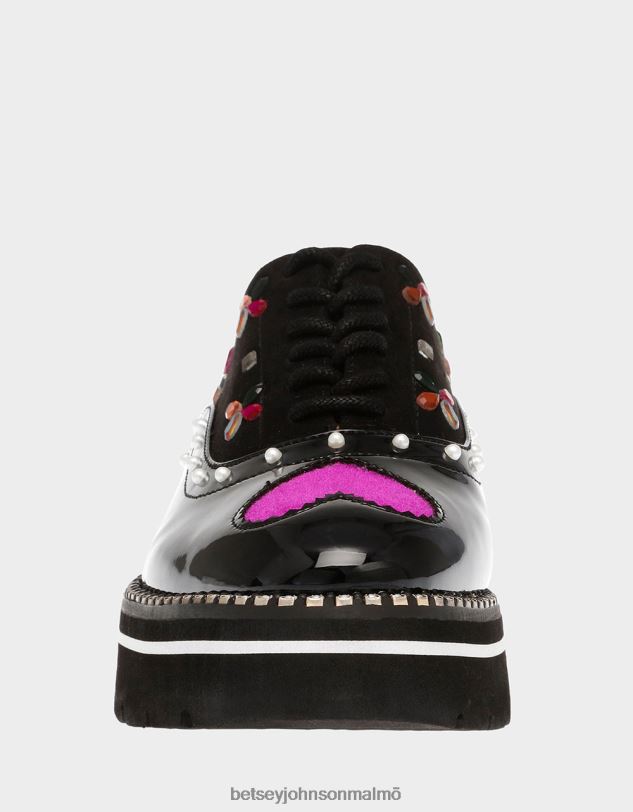 se Betsey Johnson kvinnor pixxy svart multi skor 0V8BT167