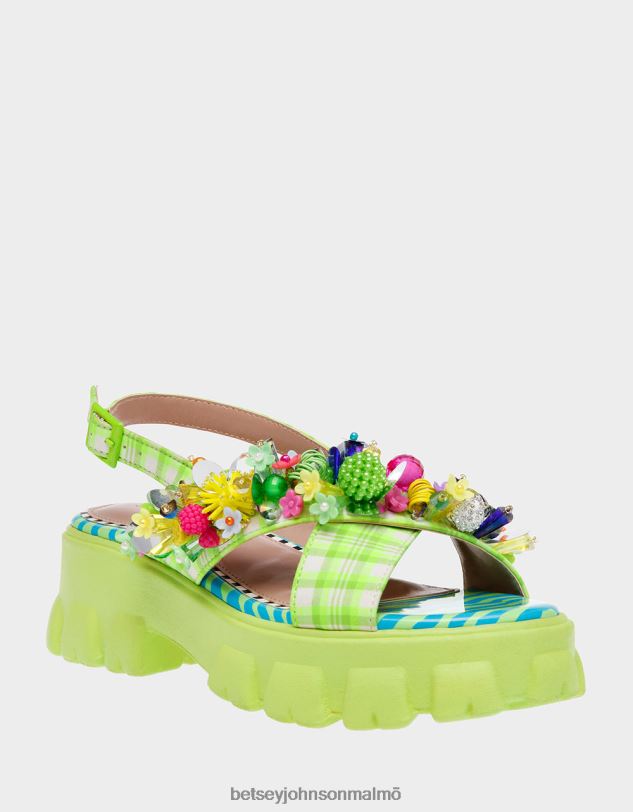 se Betsey Johnson kvinnor frankee grön multi skor 0V8BT125