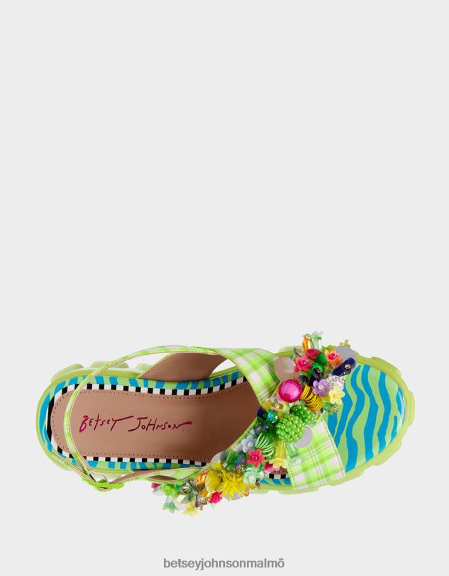 se Betsey Johnson kvinnor frankee grön multi skor 0V8BT125
