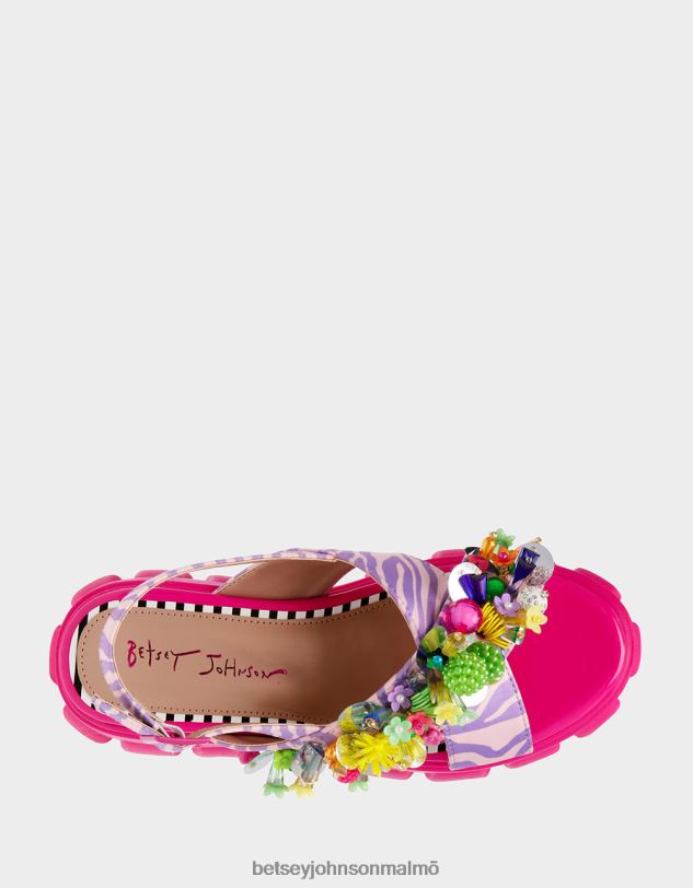 se Betsey Johnson kvinnor frankee rosa multi skor 0V8BT107