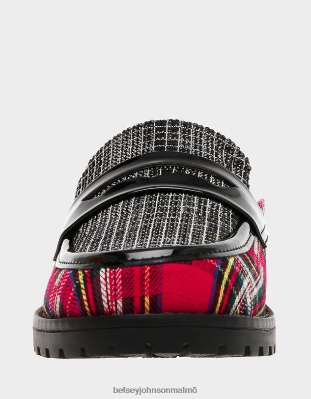 se Betsey Johnson kvinnor ronin röd pläd skor 0V8BT31