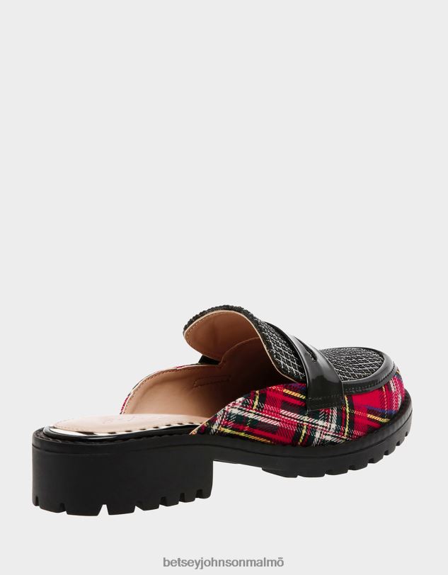 se Betsey Johnson kvinnor ronin röd pläd skor 0V8BT31