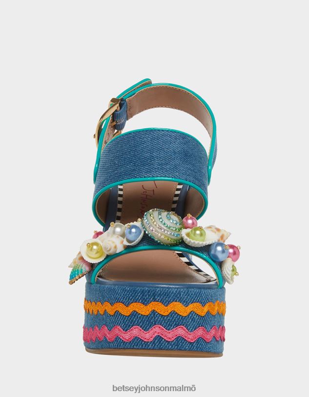 se Betsey Johnson kvinnor shellie denim multi skor 0V8BT88