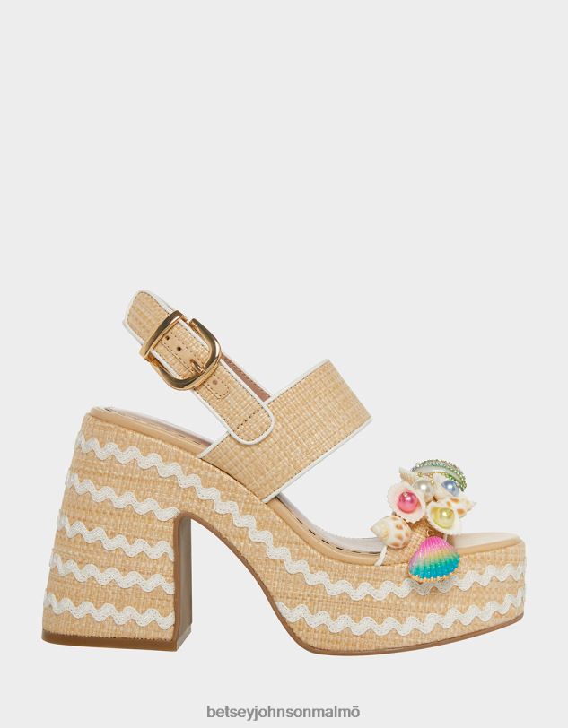 se Betsey Johnson kvinnor shellie naturlig multi skor 0V8BT67