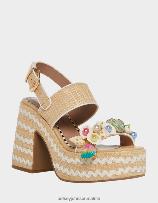 se Betsey Johnson kvinnor shellie naturlig multi skor 0V8BT67