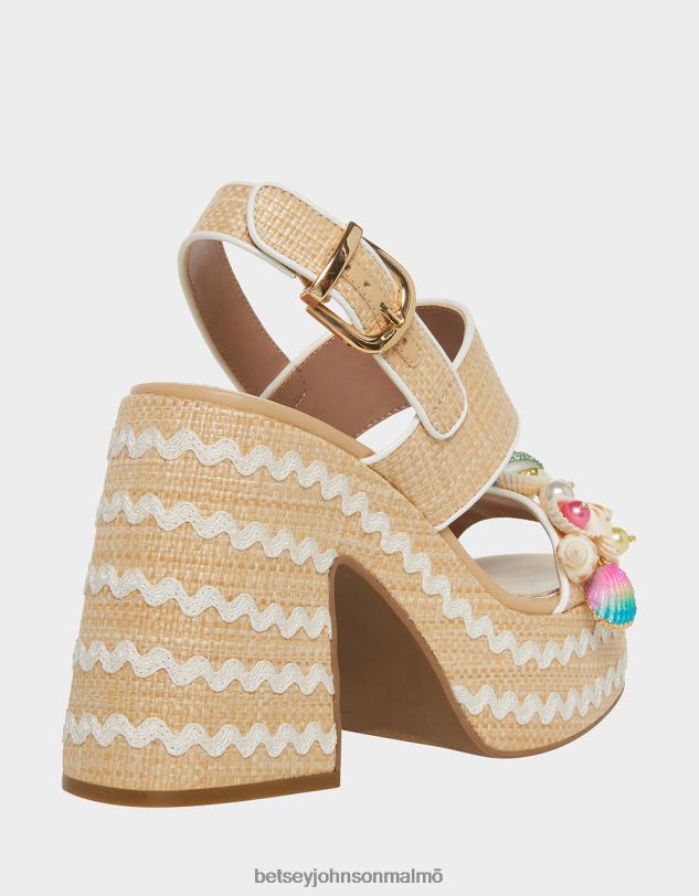 se Betsey Johnson kvinnor shellie naturlig multi skor 0V8BT67