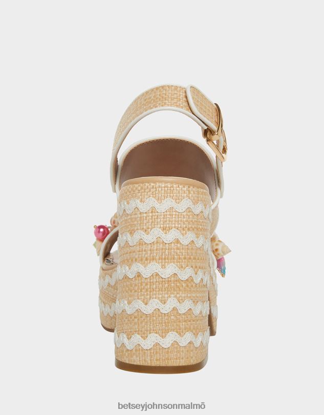 se Betsey Johnson kvinnor shellie naturlig multi skor 0V8BT67