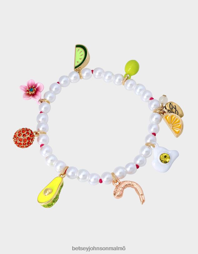 se Betsey Johnson kvinnor brunch charm stretch armband mång Smycken 0V8BT353
