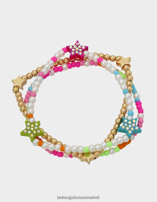 se Betsey Johnson kvinnor kidult kitsch stjärnpärla armband mång Smycken 0V8BT358