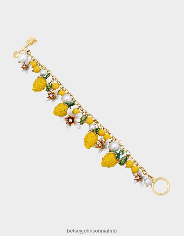 se Betsey Johnson kvinnor lemon drop skakig toggle armband gul Smycken 0V8BT316