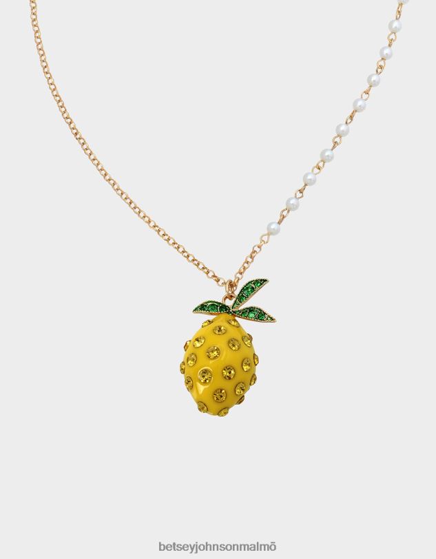 se Betsey Johnson kvinnor citron droppe långt hängande halsband gul Smycken 0V8BT342