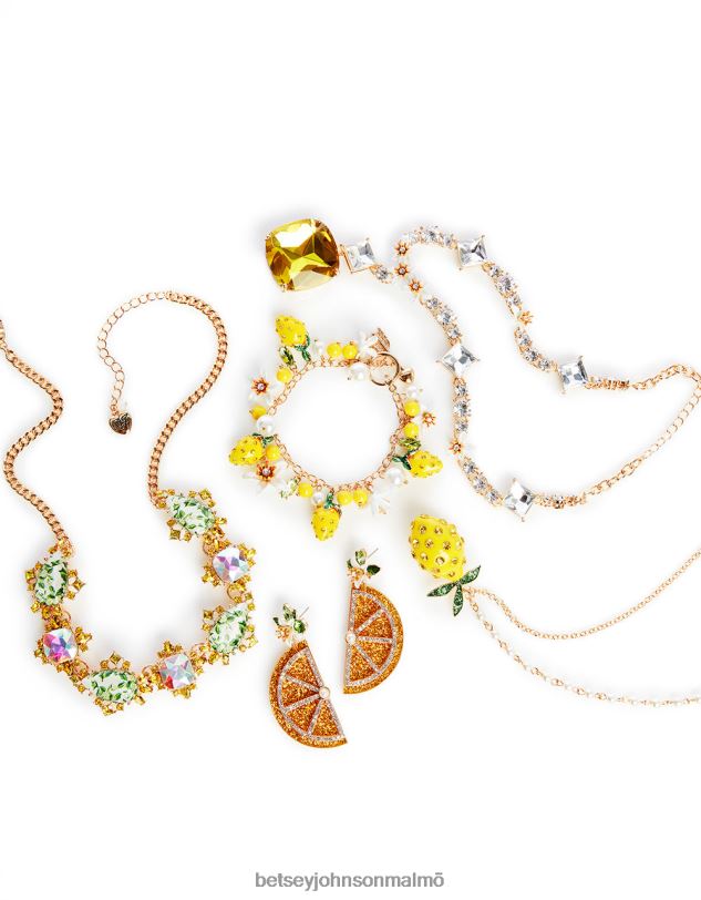se Betsey Johnson kvinnor citron droppe långt hängande halsband gul Smycken 0V8BT342