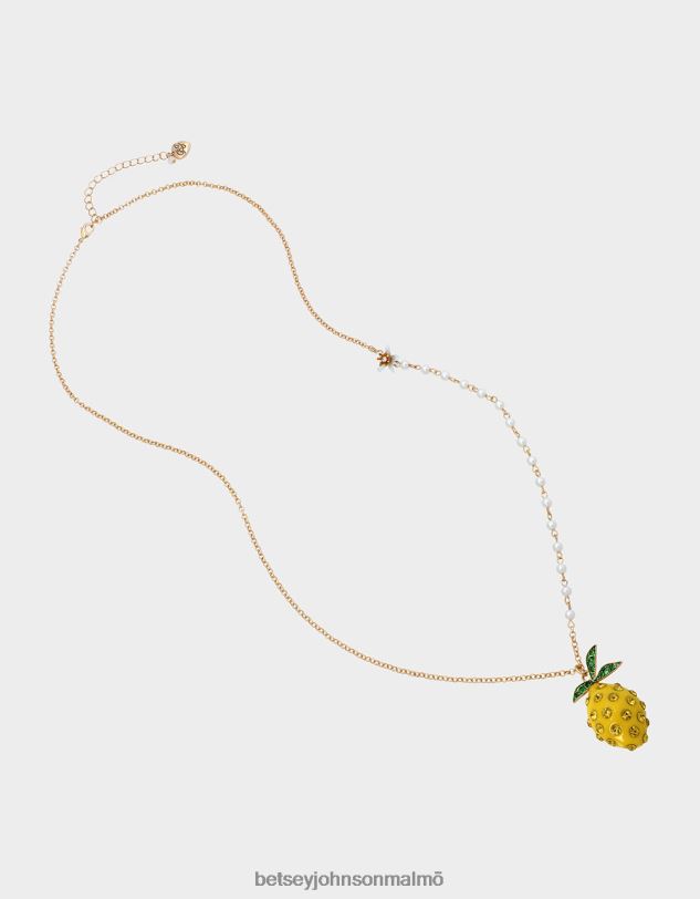 se Betsey Johnson kvinnor citron droppe långt hängande halsband gul Smycken 0V8BT342