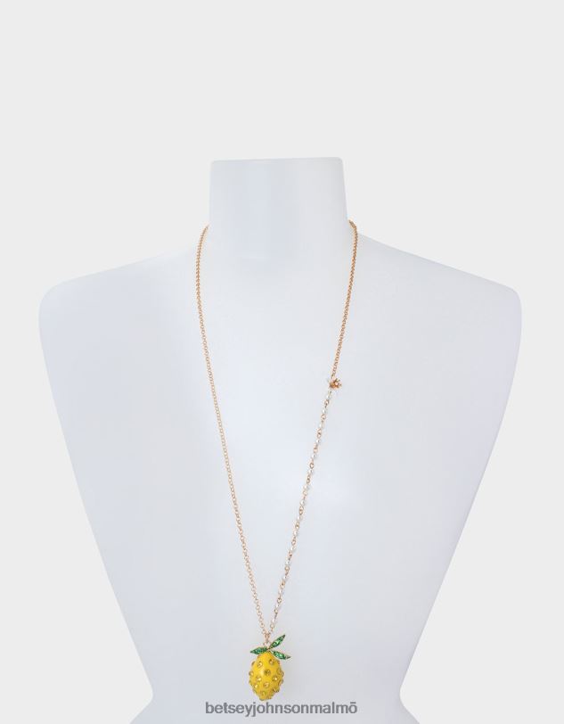 se Betsey Johnson kvinnor citron droppe långt hängande halsband gul Smycken 0V8BT342
