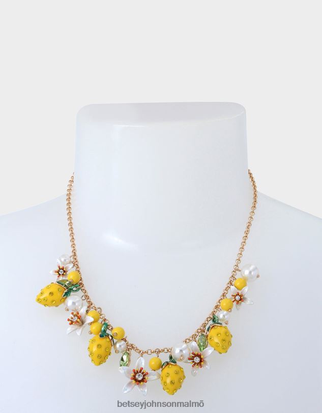 se Betsey Johnson kvinnor citron droppe skakigt citron halsband gul Smycken 0V8BT315