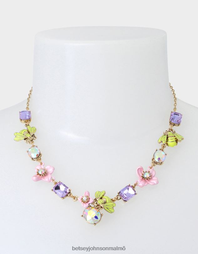 se Betsey Johnson kvinnor flower show bee cluster halsband mång Smycken 0V8BT334