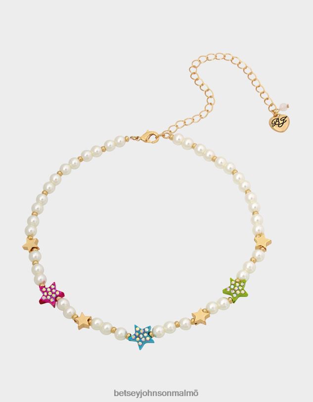 se Betsey Johnson kvinnor kidult kitsch halsband med pärlkrage mång Smycken 0V8BT356
