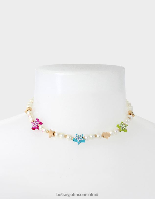 se Betsey Johnson kvinnor kidult kitsch halsband med pärlkrage mång Smycken 0V8BT356